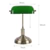 Realspace Traditional Bankers LED Lamp 14 34 H GreenAntique Brass - Office  Depot