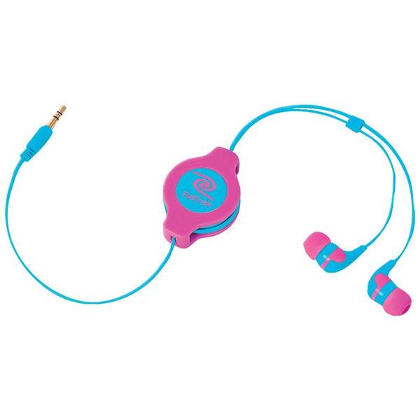Retrak Earbuds Neon, Pink/Blue