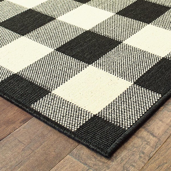 StyleWell Harley Beige 2 ft. 7 in. x 7 ft. Checkered Runner Area Rug  3123457 - The Home Depot