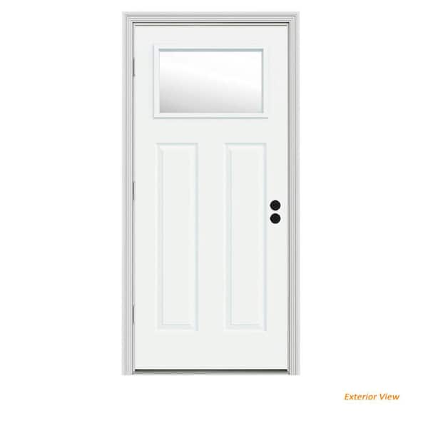 JELD-WEN 32 in. x 80 in. 1 Lite Craftsman White Painted