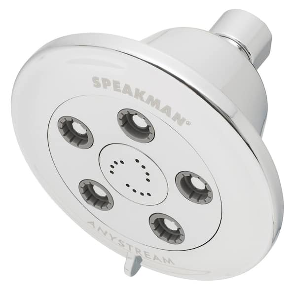 Speakman 3-Spray 4.5 in. Single Wall Mount Low Flow Fixed Adjustable Shower Head in Polished Chrome