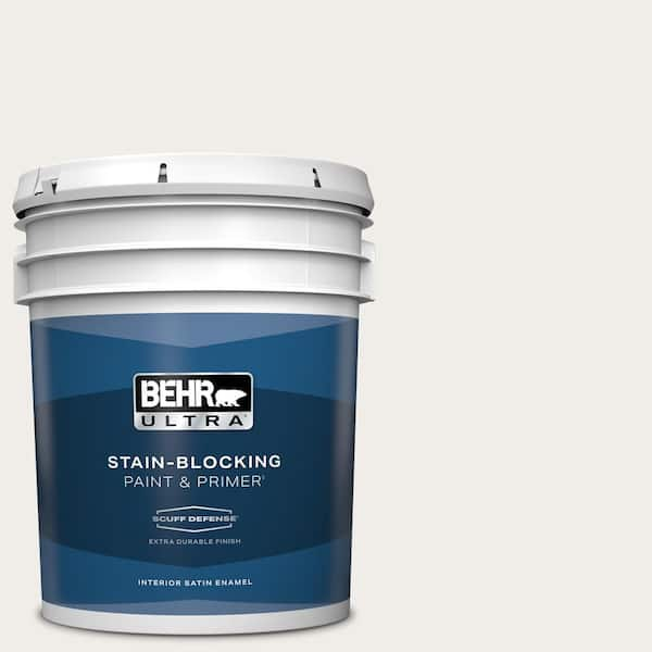 BEHR ULTRA 5 gal. Home Decorators Collection #HDC-AC-06G Hacienda White Extra Durable Satin Enamel Interior Paint & Primer