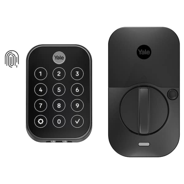 Yale Keyless Smart Door Lock with WiFi and Fingerprint Access; Black Suede