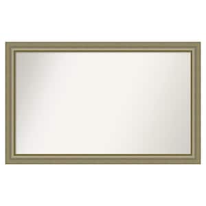 Vegas Silver 50.75 in. x 31.75 in. Custom Non-Beveled Wood Framed Bathroom Vanity Wall Mirror
