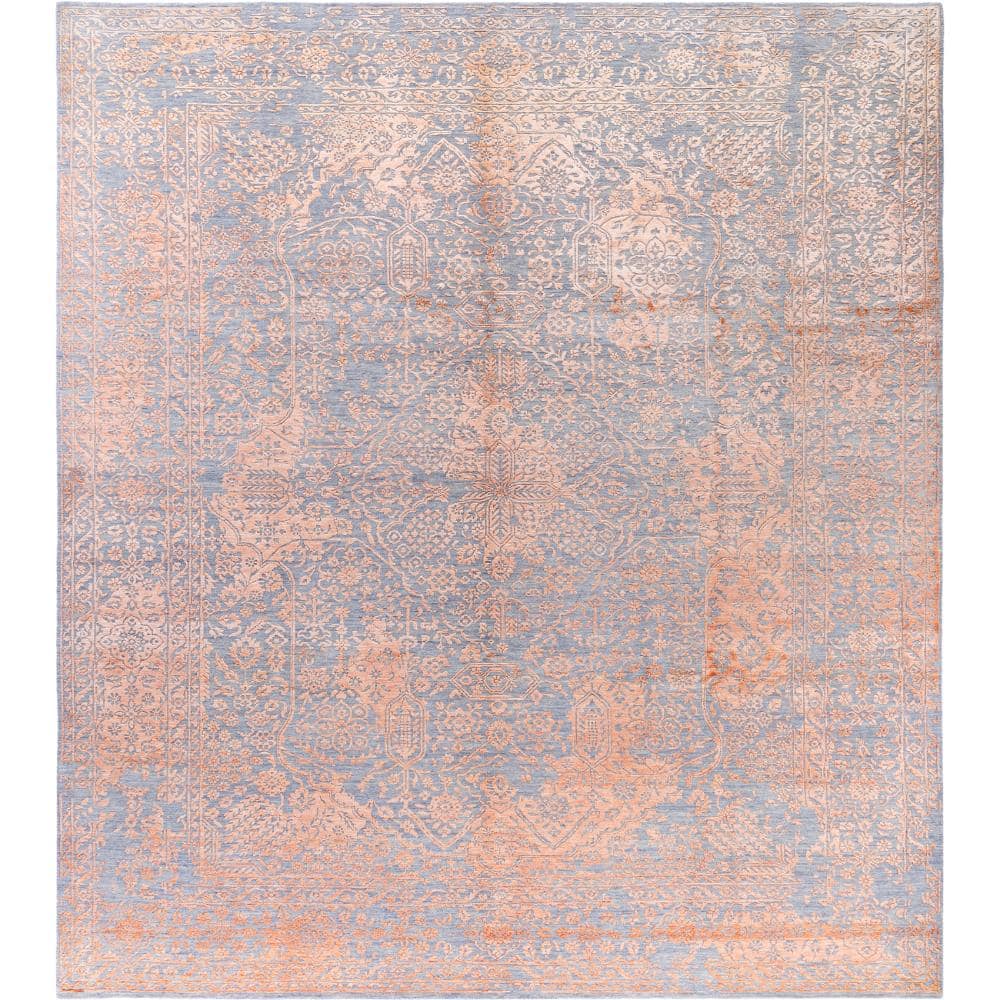Ikat Gray 9 X 12 Hand-Knotted Wool Silk Indoor Area Rug price history on PriceWatchPro
