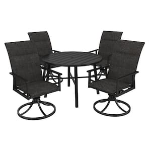High Garden Padded Round Sling Metal Outdoor Dining Table