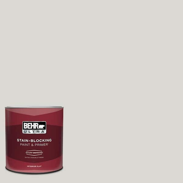 BEHR ULTRA 1 qt. #N360-1 Seagull Gray Extra Durable Flat Interior Paint & Primer