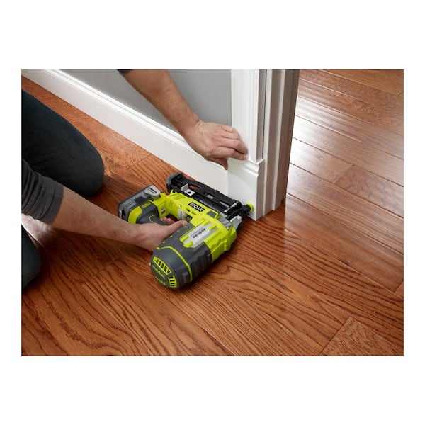 RYOBI - ONE+ 18V Cordless AirStrike 16-Gauge 2-1/2 in. Straight Finish Nailer (Tool Only) with Sample Nails
