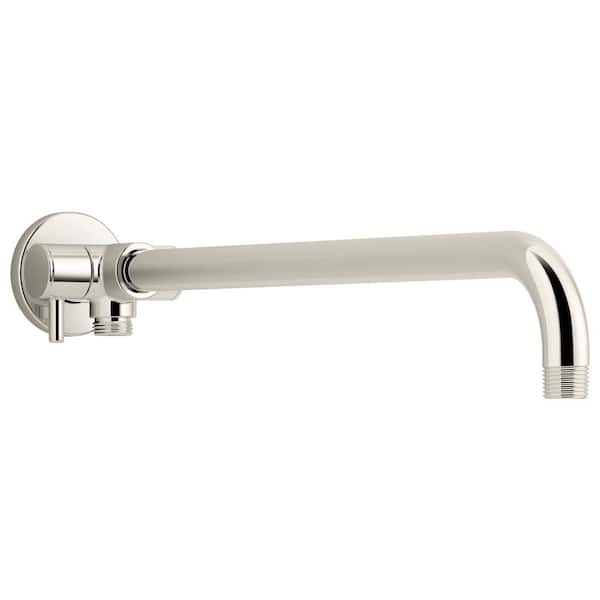 KOHLER Wall-Mount Rainhead Arm with 3-Way Diverter in Vibrant Polished Nickel