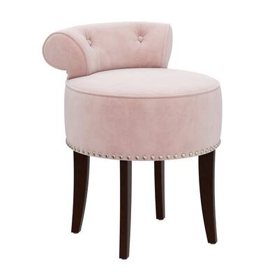 pink stool for vanity