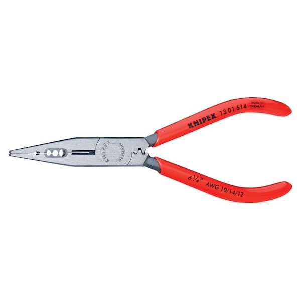 KNIPEX Heavy Duty Forged Steel 4-in-1 Electrician Pliers with 10, 12, and 14 AWG and 60 HRC Cutting Edge