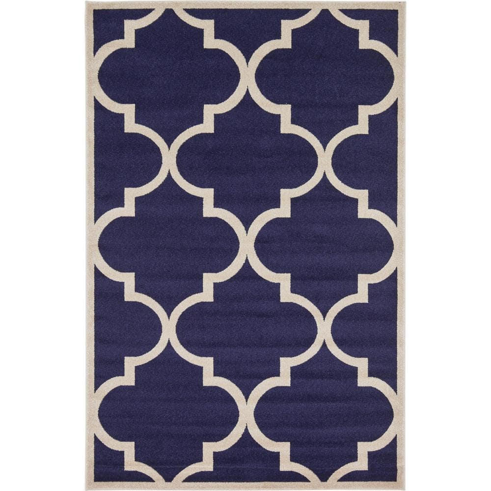 Trellis Austin Navy Blue 6' 0 x 9' 0 Area Rug price history on PriceWatchPro