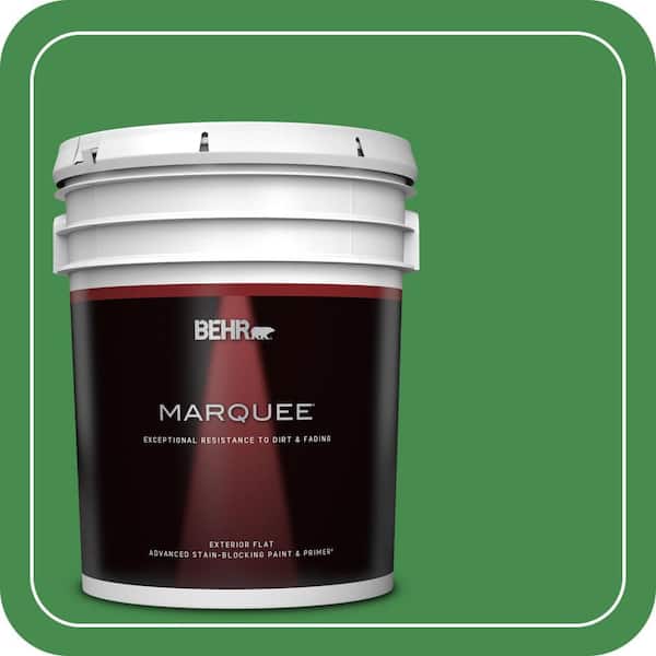 BEHR MARQUEE 5 gal. #MQ4-48 Planet Green Flat Exterior Paint & Primer
