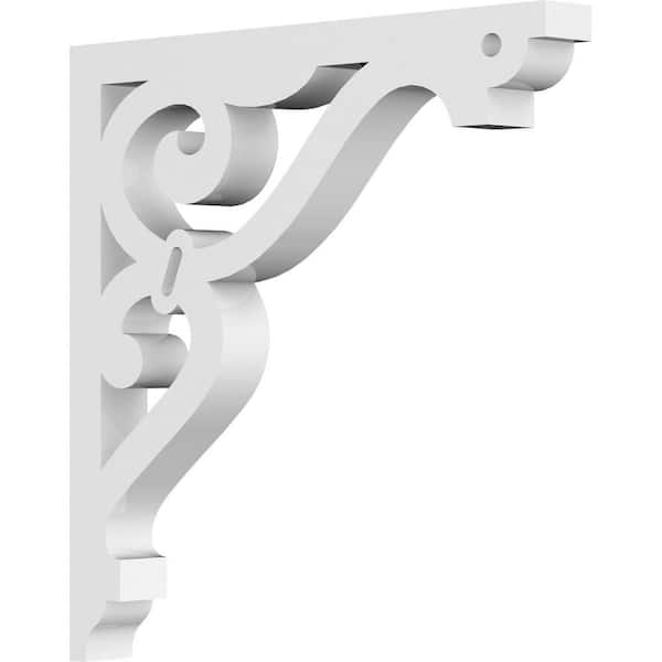 Ekena Millwork 5/8 in. W x 6 in. H x 6 in. D PVC Finley Bracket