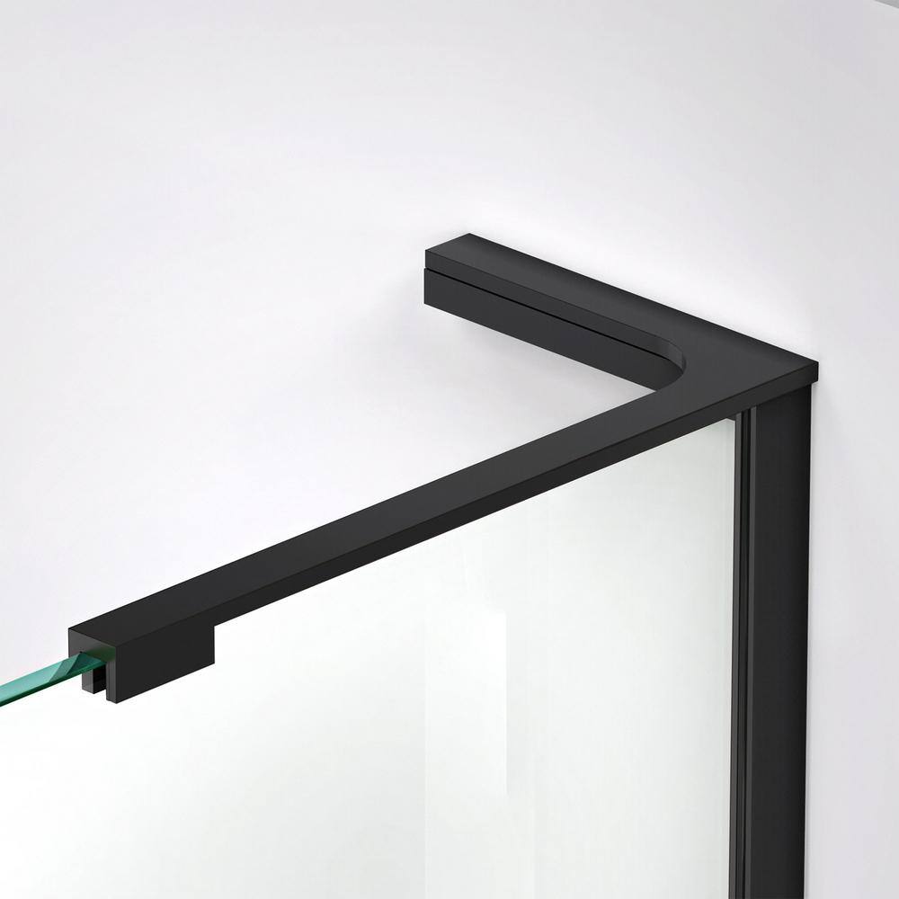Matte Black Frameless Pivot Shower Door with ClearMax Technology