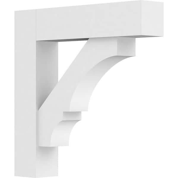 Ekena Millwork Standard Balboa 3 in. W x 16 in. H x 16 in. D Signature Urethane Polyurethane Bracket With Block Ends