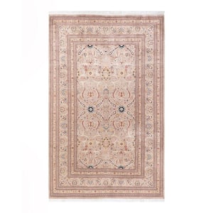 Mogul One-of-a-Kind Traditional Beige 6 ft. 1 in. x 9 ft. 9 in. Oriental Area Rug