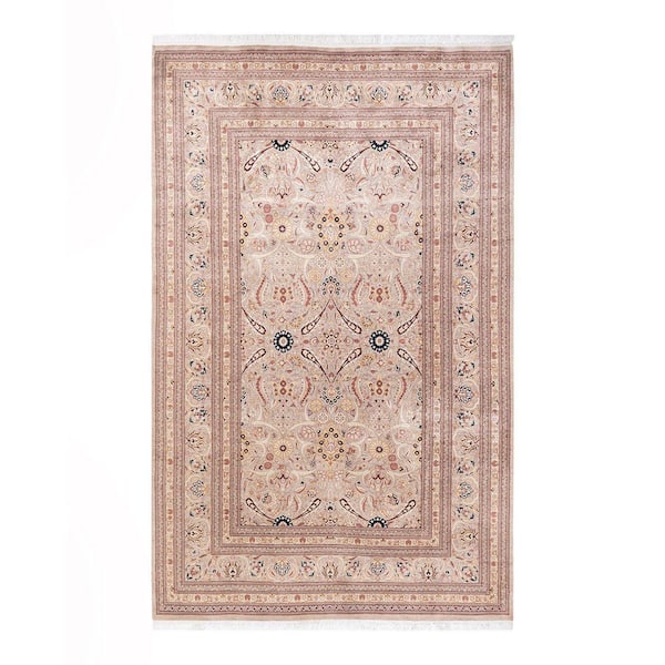 Solo Rugs Mogul One-of-a-Kind Traditional Beige 6 ft. 1 in. x 9 ft. 9 in. Oriental Area Rug
