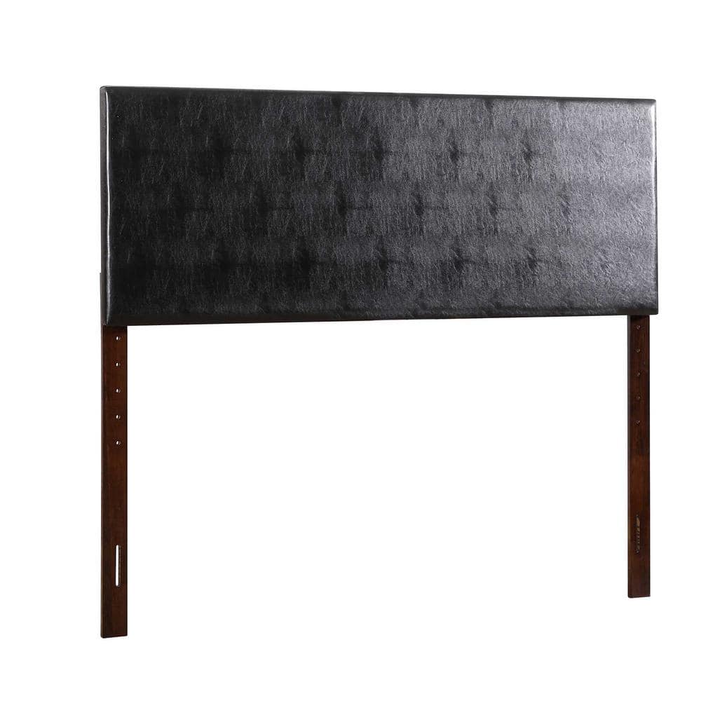 Nova Black Faux Leather Full Adjustable Headboard