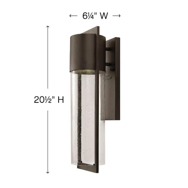 Hinkley Shelter Medium Outdoor Wall Mount Lantern, Buckeye Bronze