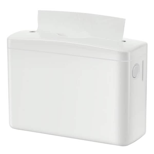 Countertop Mount White Paper Towel Dispenser Multifunction ABS Holder for Kitchen Bathroom Commercial Use Universal Fit
