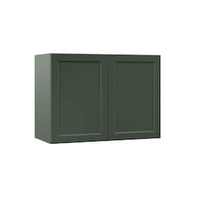 Designer Series Melvern 33 in. W 15 in. D 24 in. H Assembled Shaker Wall Kitchen Cabinet in Forest