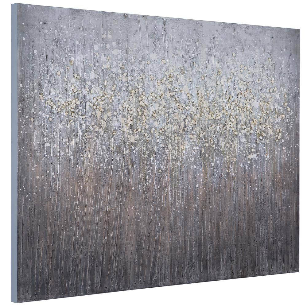 Sprinkle of White Abstract Landscape Canvas Wall Art