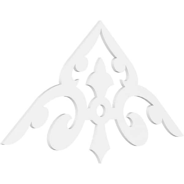 Ekena Millwork 1 in. x 72 in. x 33 in. (11/12) Pitch Whitman Gable Pediment Architectural Grade PVC Moulding