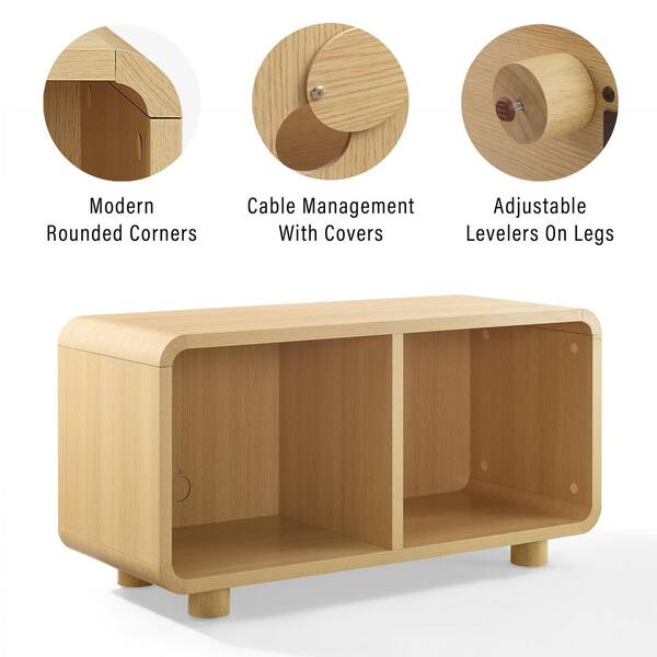 CROSLEY FURNITURE Zoe Ash Medium Record Storage Console CF1136-AH