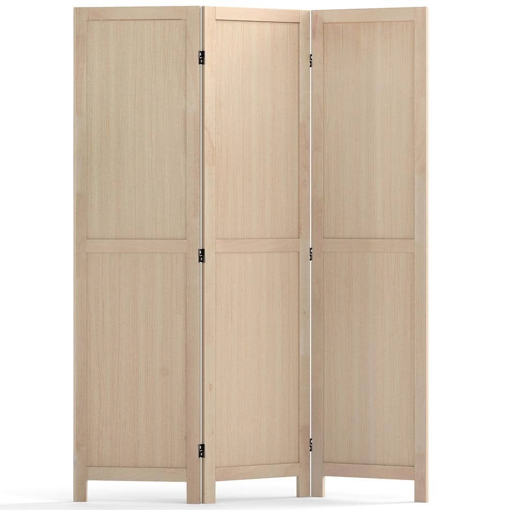 3-Panel Folding Room Divider Privacy Screen for Home, Office, Bedroom and Restaurant, Beige