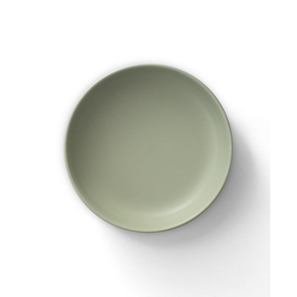 Matte Sage Green Ceramic 40-Ounce Pasta and Salad Bowls Set