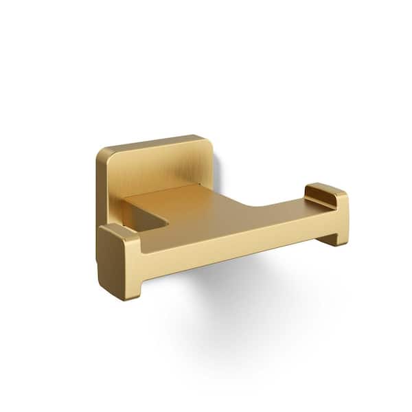 Mavera Wall Mounted Knob Robe Hook in Vibrant Brushed Moderne Brass