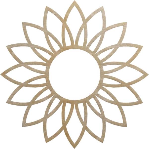 Ekena Millwork 28 in. x 10.875 in. x 0.25 in. Wood Medallion Moulding