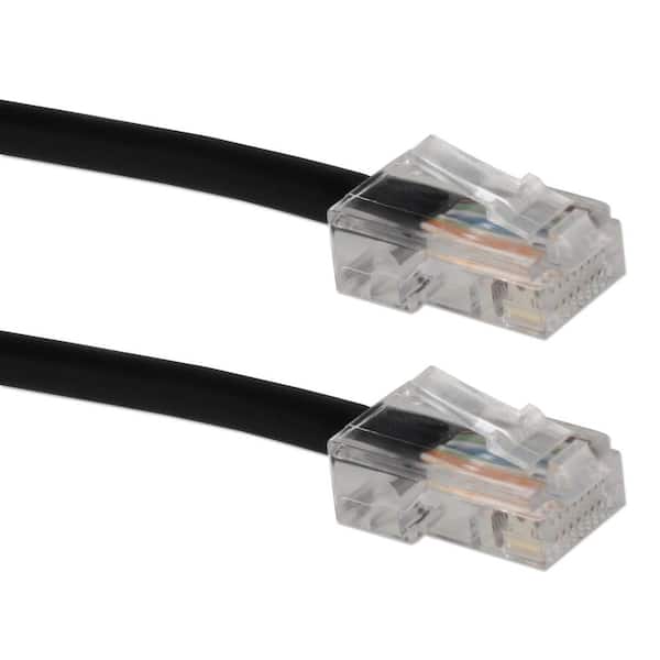 personificering Profit Jeg spiser morgenmad QVS 150 ft. Cat 6 Gigabit Solid Black 23AWG Patch Cord with POE Support  CC715N-150BK - The Home Depot