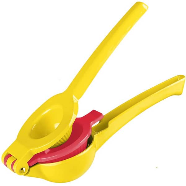 Zulay Kitchen 2-in-1 Bright Yellow and Red Lemon Lime Squeezer