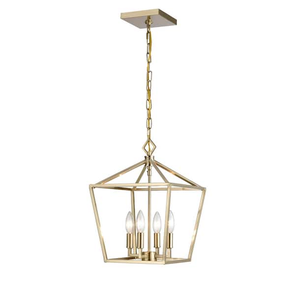 12 in. 4-Light Modern Gold Pendant