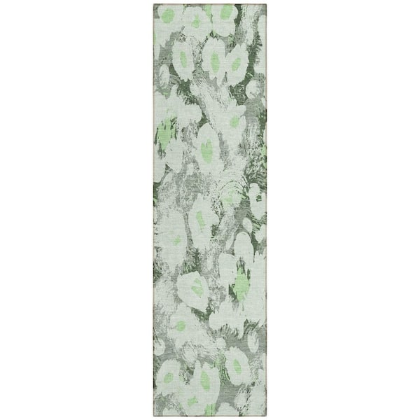 Addison Rugs Chantille ACN538 Aloe 2 ft. 3 in. x 7 ft. 6 in. Machine Washable Indoor/Outdoor Geometric Runner Rug
