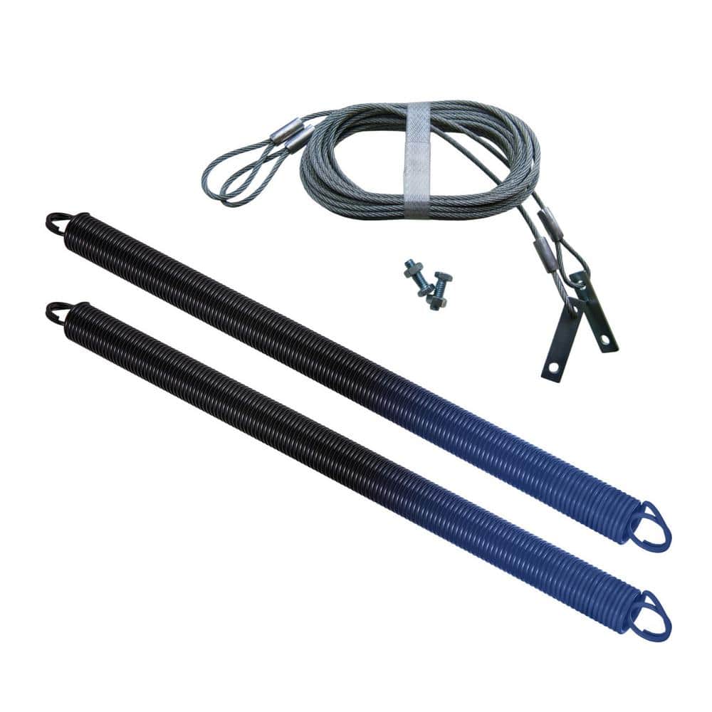 Pair 25-42-140lbs 7' Blue Garage Door Extension Springs w/ Safety Cables Repair 