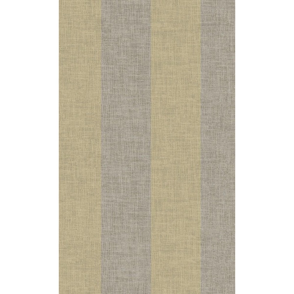 Hillary & Warm Granite Wavy Textured Stripes Print Non Woven Non-Pasted Textured Wallpaper 57 sq. ft.