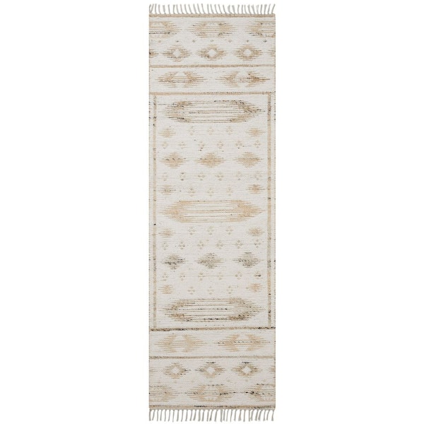 Angela Rose Rivers 2 ft. 6 in. x 7 ft. 6 in. Natural/Ivory Traditional Runner Rug