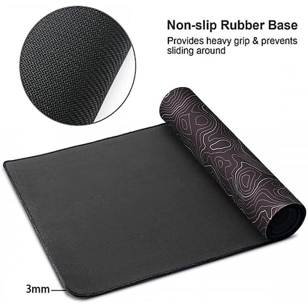 EKIEUDL Extended XXXL Black Gaming Mouse Pad with