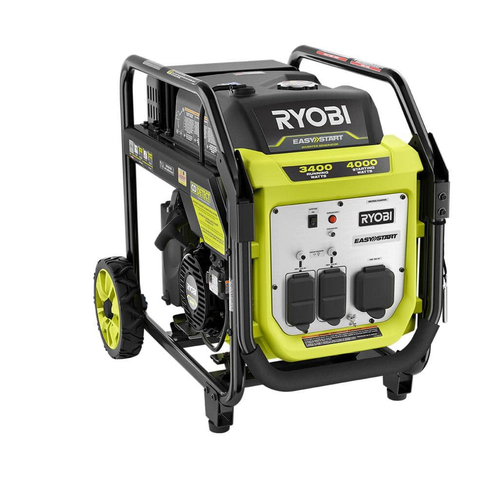 RYOBI 4000-Watt Gasoline Powered Digital Inverter Generator with