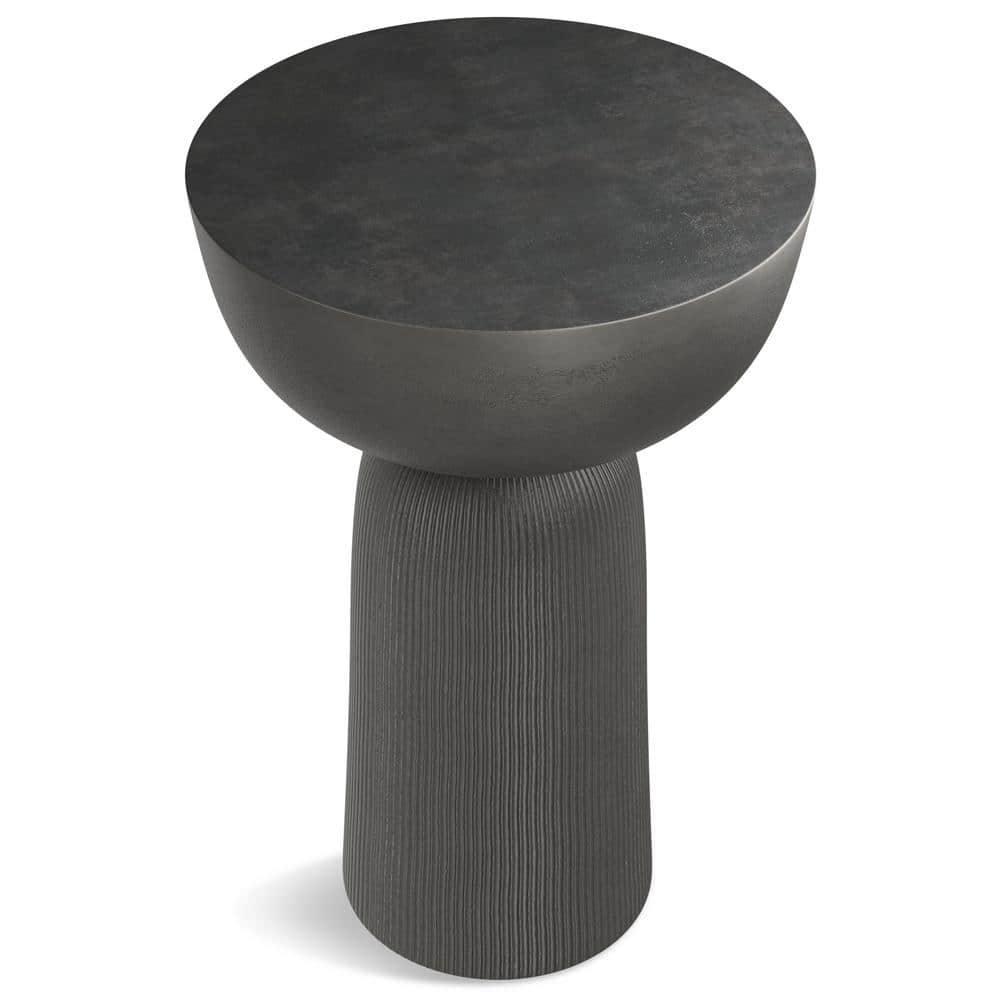 Black Nickel Round Cast Aluminum Side Table