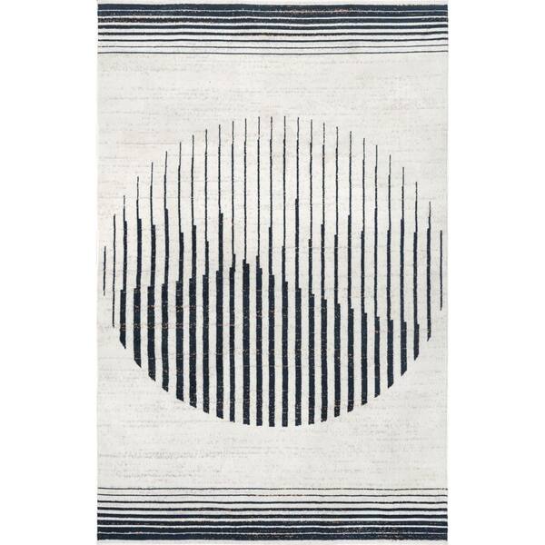 nuLOOM Sabrina Abstract Geometric Sunset Blue 7 ft. x 9 ft. Indoor Area Rug