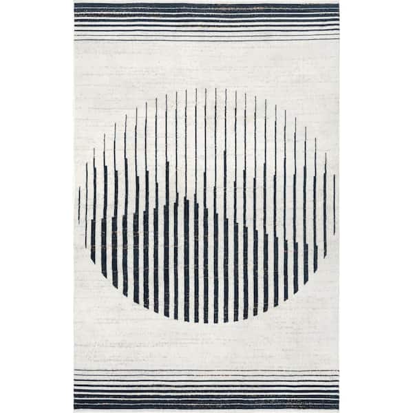 nuLOOM Sabrina Abstract Geometric Sunset Blue 9 ft. x 12 ft. Indoor Area Rug