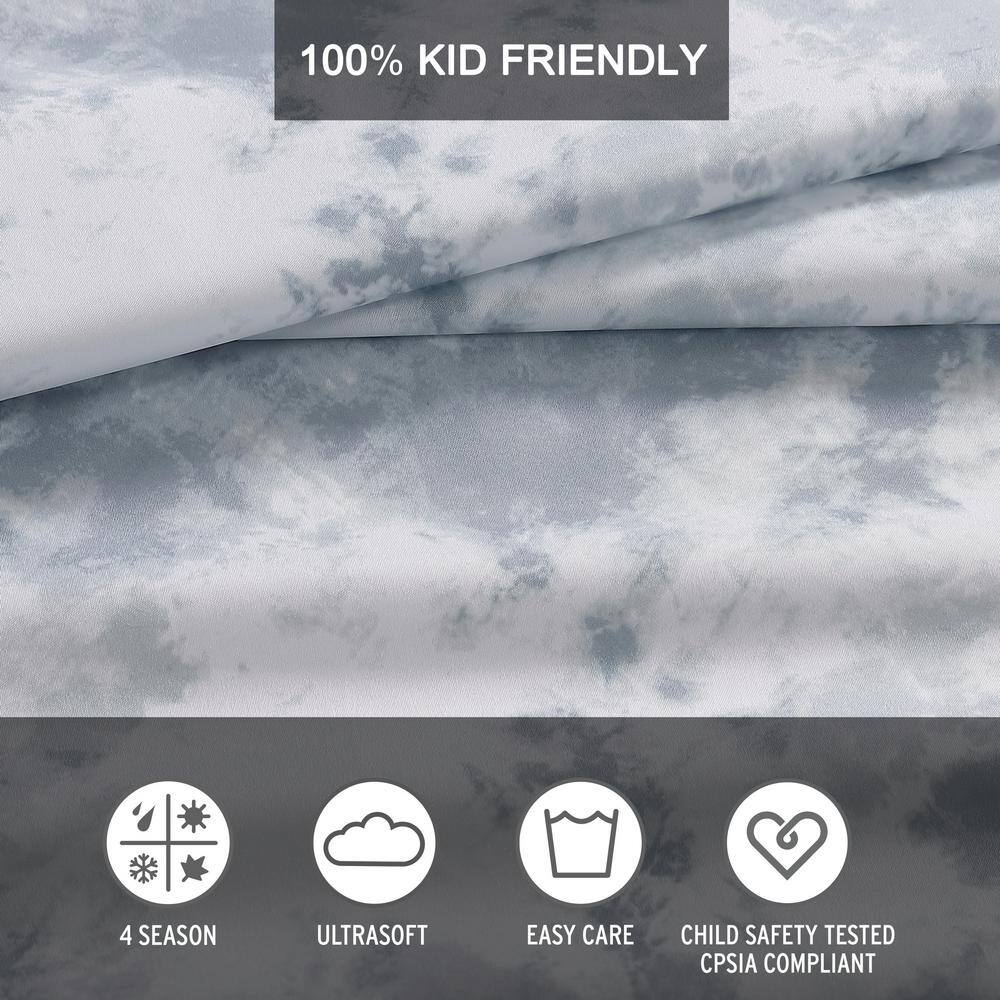Queen Spring Water Tie Dye Polyester Microfiber Sheet Set