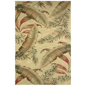 Antique Ferns Ivory 8 ft. 6 in. x 11 ft. 6 in. Area Rug