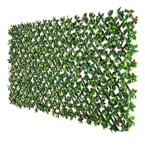 36 in. H x 72 in. W Golden Artificial Gardenia Leaves PVC Expandable Trellis