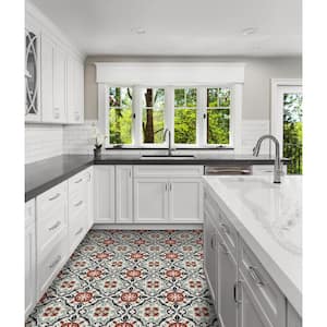 Vienna Bloom Multicolor/Matte 8 in. x 8 in. Cement Handmade Floor and Wall Tile (Box of 8/3.45 sq. ft.)