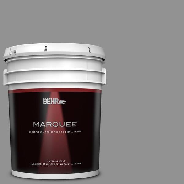 BEHR MARQUEE 5 gal. #N520-4 Cool Ashes Flat Exterior Paint & Primer